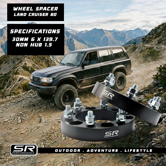 WHEEL SPACER LAND CRUISER 80 6H X 30MM 1.5 (NON HUB )